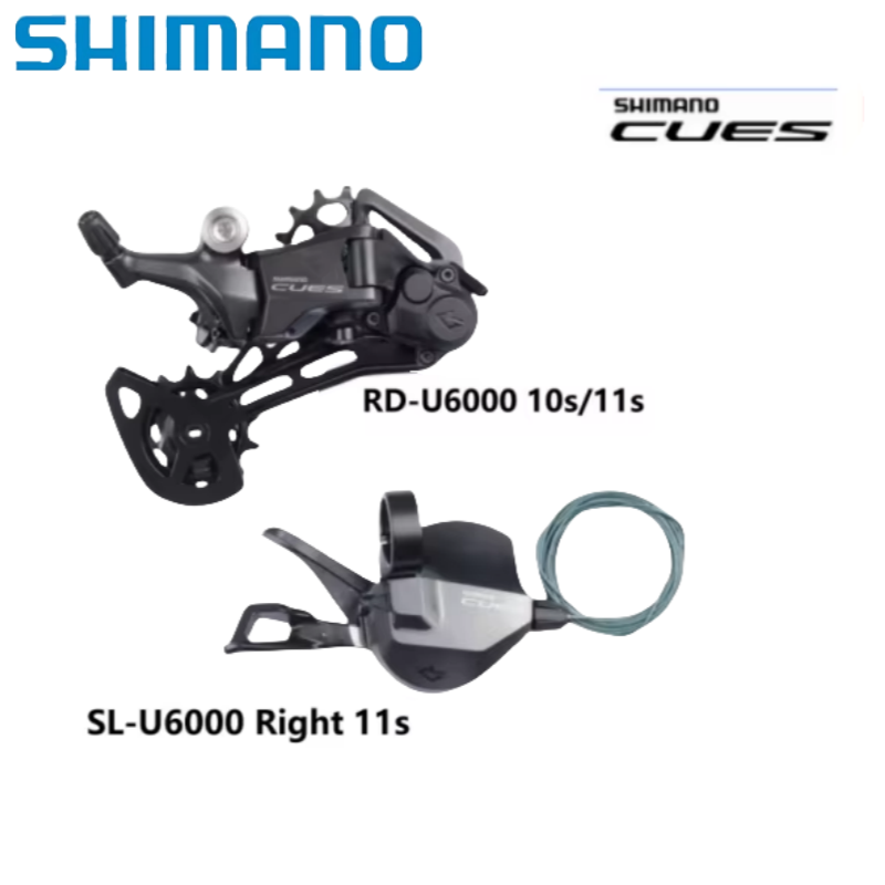 Shimano CUES U6000 Shifter SL-U6000, suku cadang sepeda gunung, Derailleur belakang untuk sepeda gunung 11s 10s RD-U6020 10s 11s U6000 10s/11s