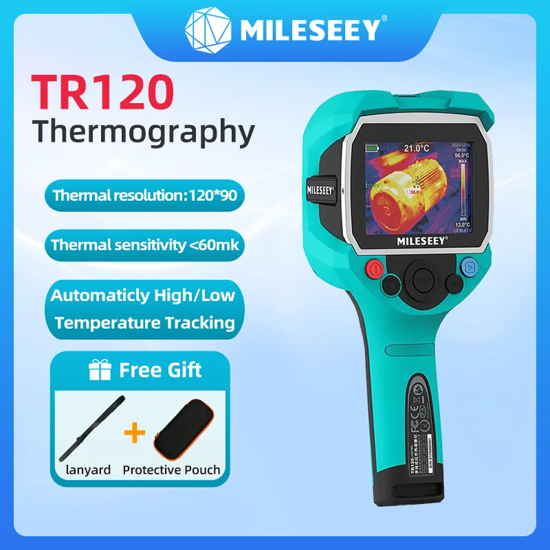 Mileseey TR120/TR256A Infrarot (IR) Wärmebildkamera Hochpräziser Professioneller Temperaturdetektor für Sanitär- und Heizungsinspektionen