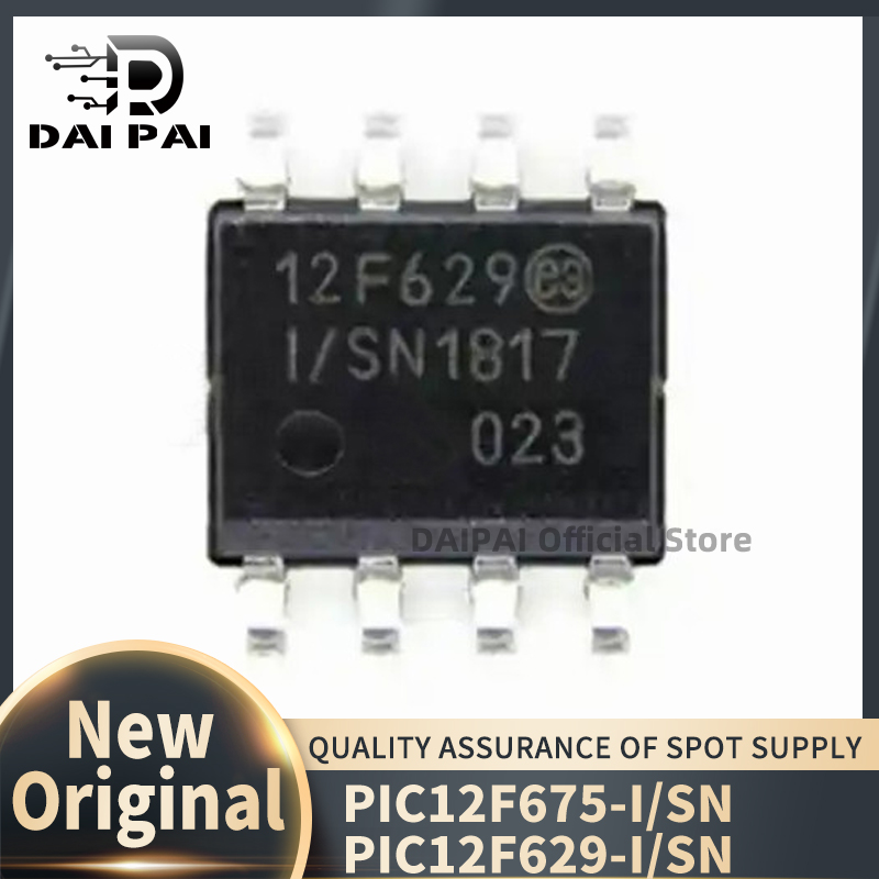 (50 stks/partij) 100% Nieuwe originele PIC12F675-I/SN PIC12F629-I/SN 12F675 12F629 SOP-8 Chipset