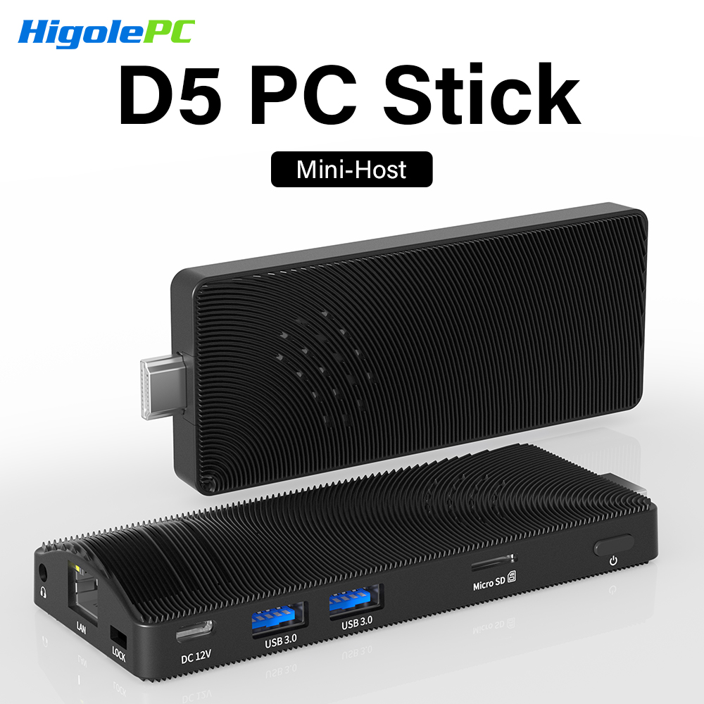 Higole D5 PC Stick Mini PC sin ventilador Intel Pentium N4200 Windows 10 WiFi5 4GB 64GB portátil PC de escritorio 4K TV Stick PC Mini ordenadores