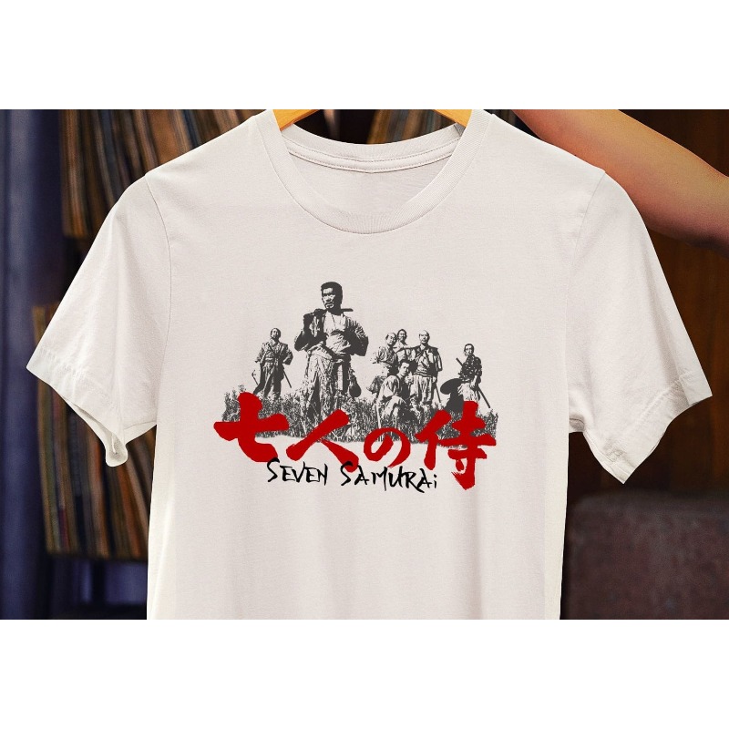 Seven Samurai T-shirt - Akira Kurosawa Japanse film T-shirt Heren T-shirt Zomer Nieuw Unisex Hip Hop Rock Casual T-shirt