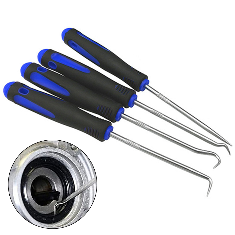 4 ชิ้นรถซีลน้ํามันไขควง Pick และชุดตะขอรถ Auto ซีลน้ํามัน O - Ring Seal ปะเก็น Pick Puller Remover Fit