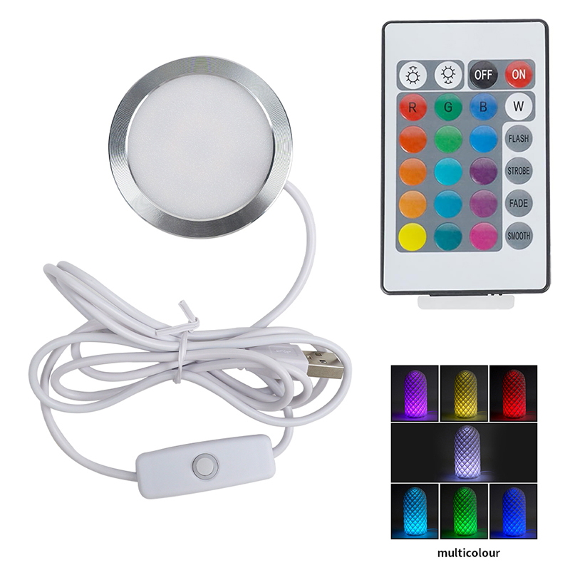 Para Bambu Lab Kit de lámpara LED 001 blanco cálido DC 5V 3W RGB para Bambu Lab piezas de impresora 3D accesorios oficiales de laboratorio Bambu con control remoto