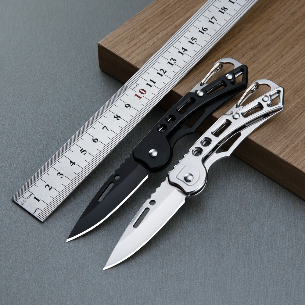 Outdoor Folding Taschenmesser Edelstahl Obstmesser EDC Carry Schlüsselanhänger Klappmesser Multifunktionales Taschenmesser