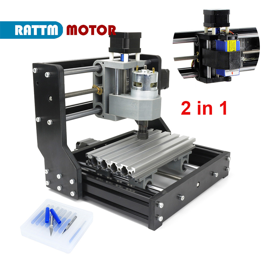 RATTM 1610 Pro Mini Frezarka CNC Ulepszenie GRBL DIY 3-osiowa Maszyna do Grawerowania Laserowego CNC Router Stół do PCB Drewna