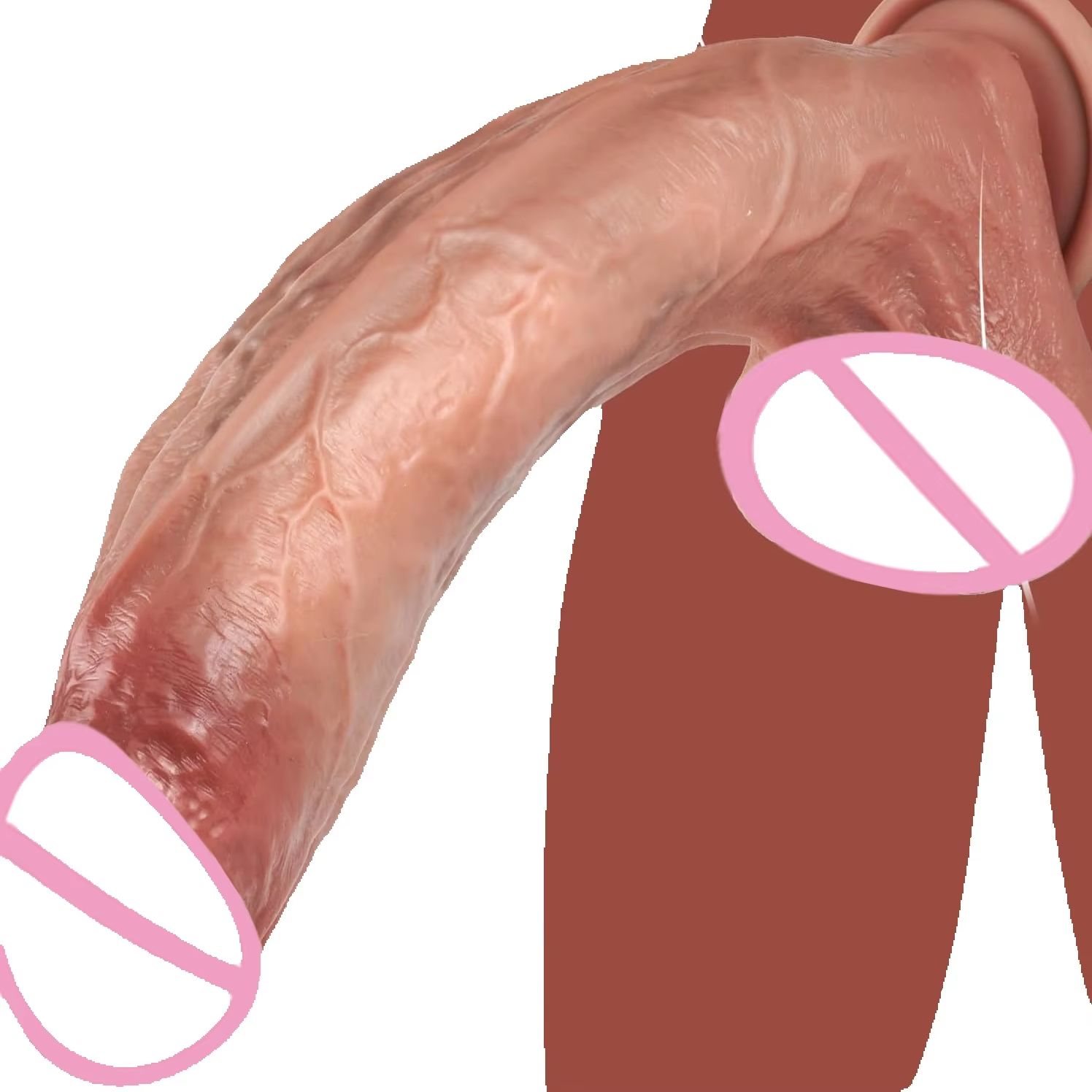 Realistyczny silikonowy penis z mocną przyssawką, jajami i żyłkami do analnego użytku, zabawka erotyczna dla kobiet.
