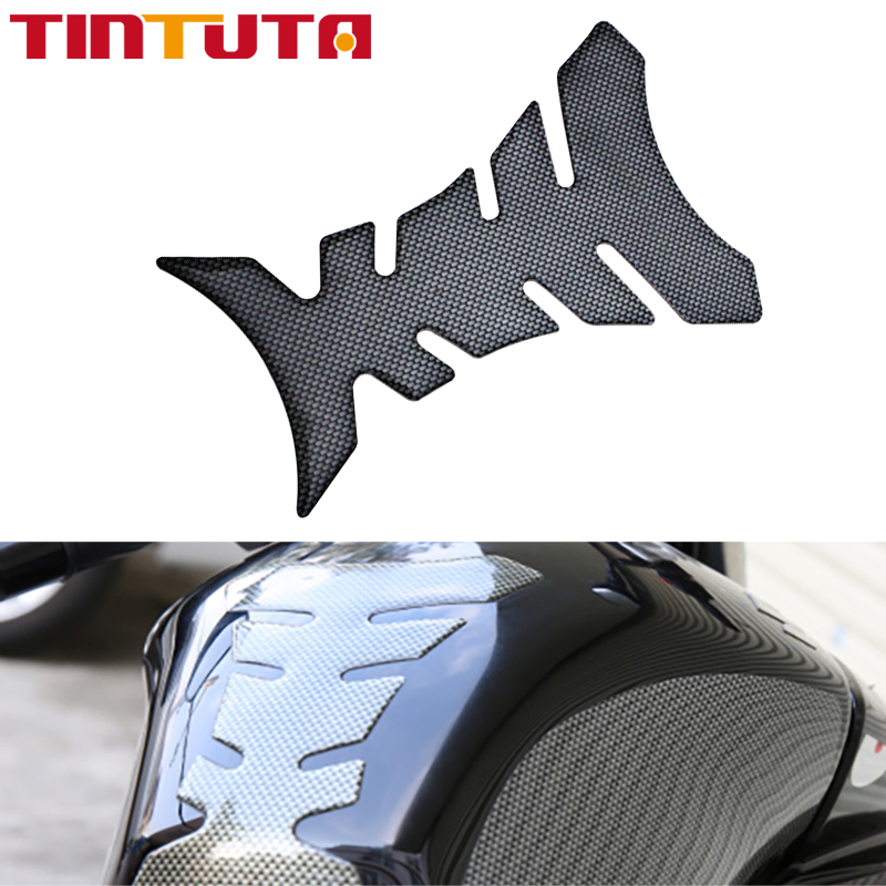 Adesivo Protetor de Tanque de Combustível para Motocicleta Estilo Espinha de Peixe, Acessórios de Estilo para Motocicletas