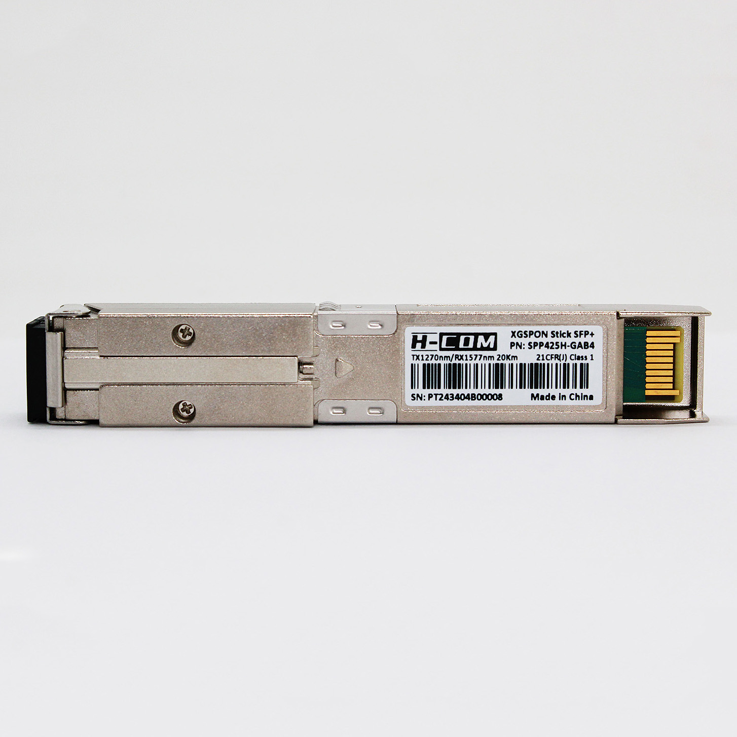 XGS-PON ONU SFP+ Stick with MAC Web Management 10Gb/s SC/APC 1270/1577nm -40 to 85°C Industrial Grade SMF 10G/10G XGSPON ONT