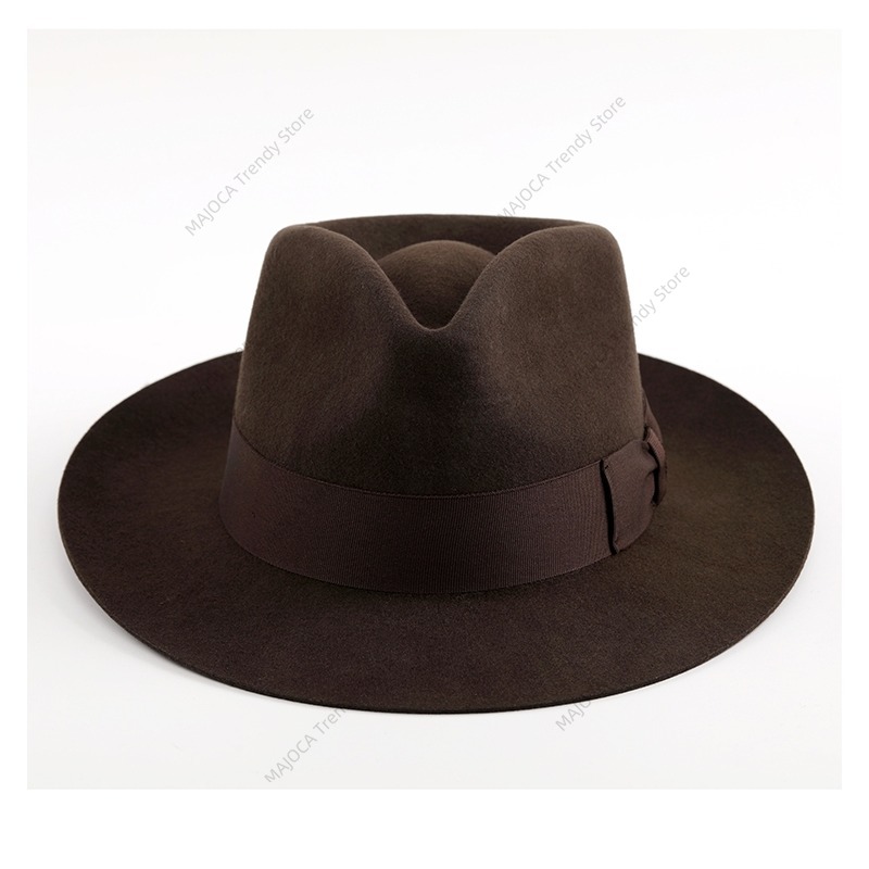 Chapeau Fedora Classique en Feutre de Laine pour Homme, Style Gangster, Michael Jackson, Chapeau de Gentleman pour Femme