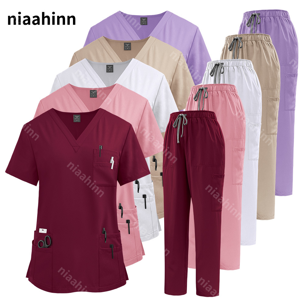 Medizinische Pflege Kleidung Handwaschen Uniform Krankenschwester Anzug Kurzarm Hand Bürsten Haustier Zahnarzt Krankenschwester Arbeit Kleidung Männer Krankenschwester Uniform