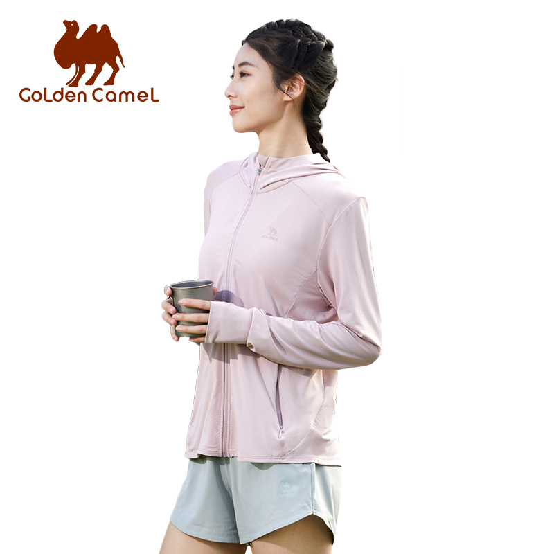 GOLDEN CAMEL Vêtements de protection solaire pour femmes, vestes d'été, chemises de sport à séchage rapide, veste anti-UV en soie glacée pour hommes