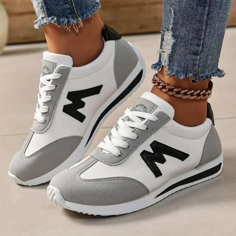 Baskets de créateur pour femmes à bout rond et coupe profonde, légères, polyvalentes, respirantes, à lacets croisés, décontractées, Zapatos De Mujer