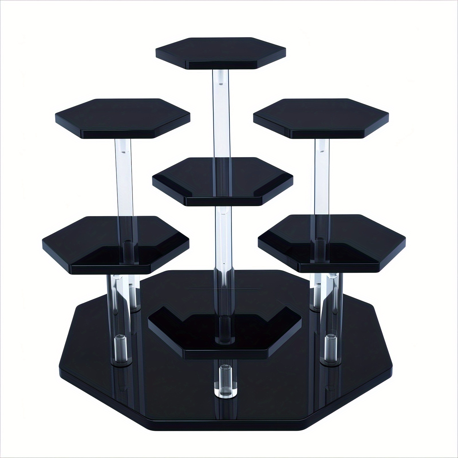 Soporte de exhibición acrílico para figuras, coleccionable, Juguetes y Muñecas, organizador de joyas, elevador de artículos cosméticos, 7 niveles