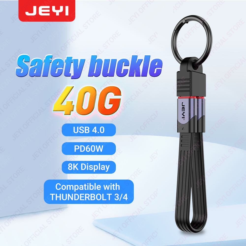 JEYI USB C TB4 40Gbps USB4 câble USB Type C à C 240W câble de charge rapide TB 3 pour egpu SSD iPad MacBook