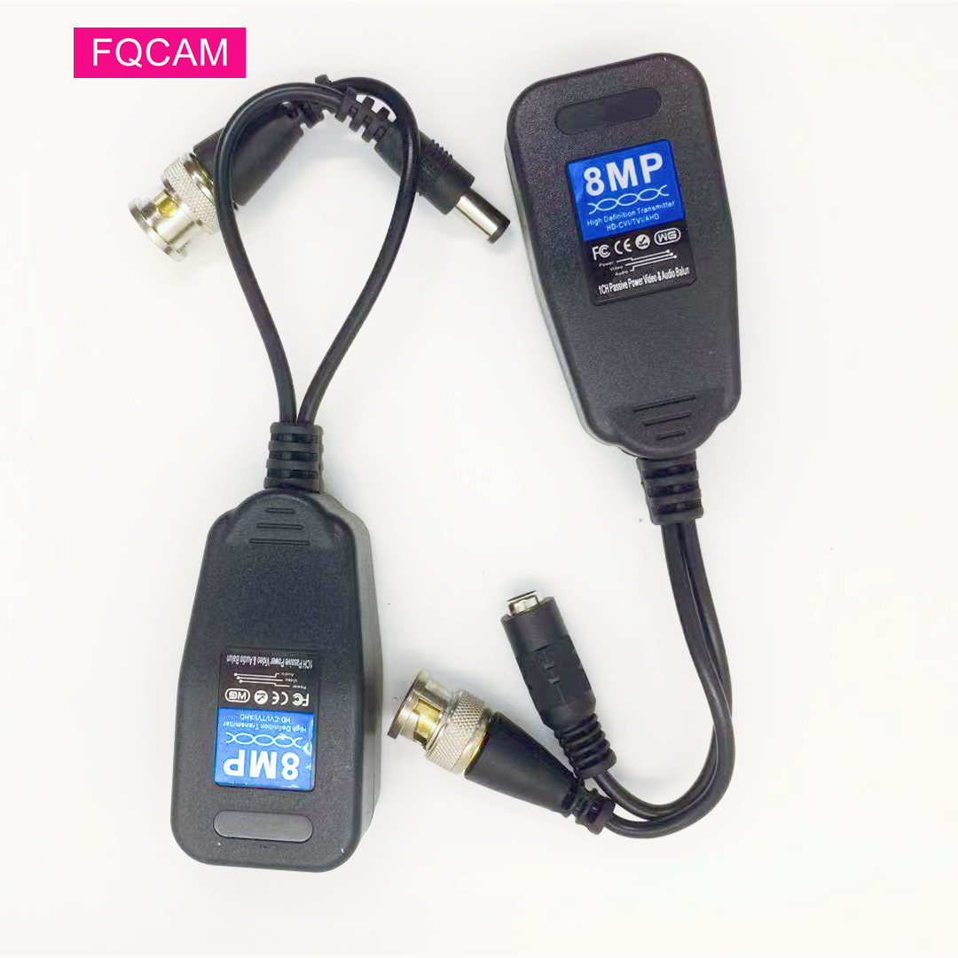 5 pares 8MP 4K alimentación de vídeo pasiva a conector RJ45 convertidor transceptor Video Balun para cámara HD 5MP 8MP AHD/CVI/TVI
