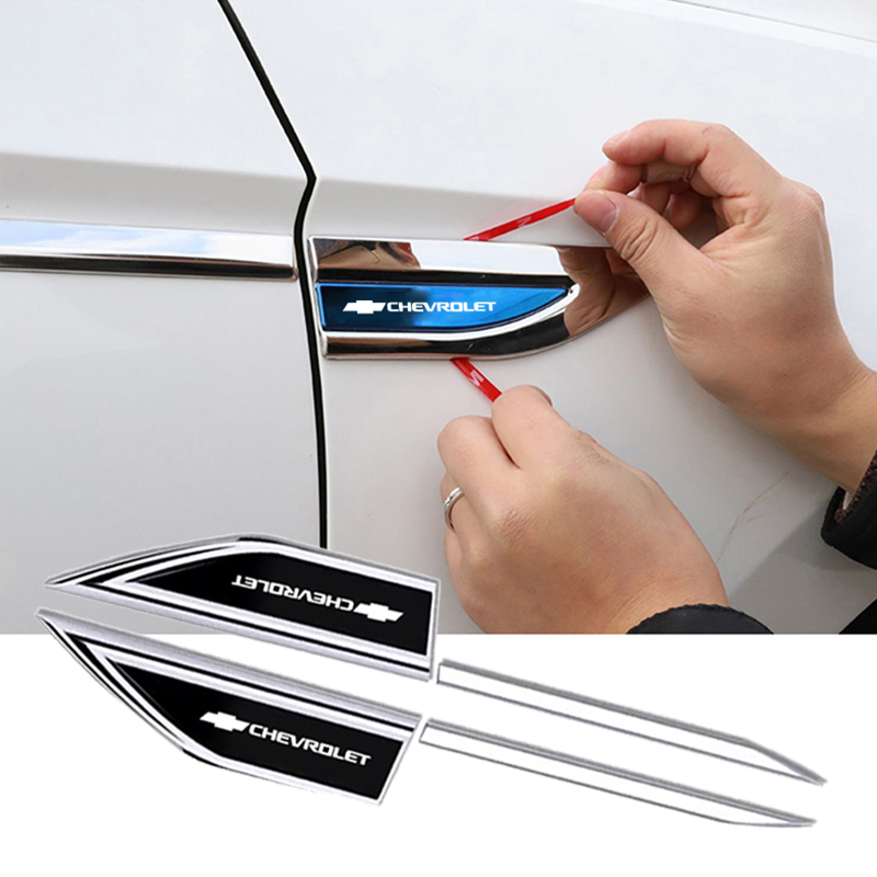 2 uds pegatina de Metal 3D emblema para carrocería de coche calcomanías decorativas para Chevrolet Cruze Spark Captiva Suburban Camaro Malibu Silverado