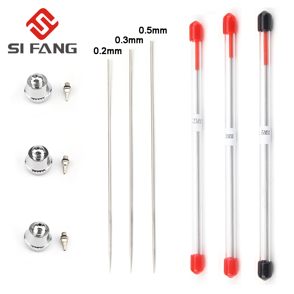 0.2/0.3/0.5Mm Bình Bơm Phun Vòi Phun Kim Thay Thế Cho Airbrushes Xịt Mẫu Phun Sơn Bảo Dưỡng Công Cụ Phụ Kiện