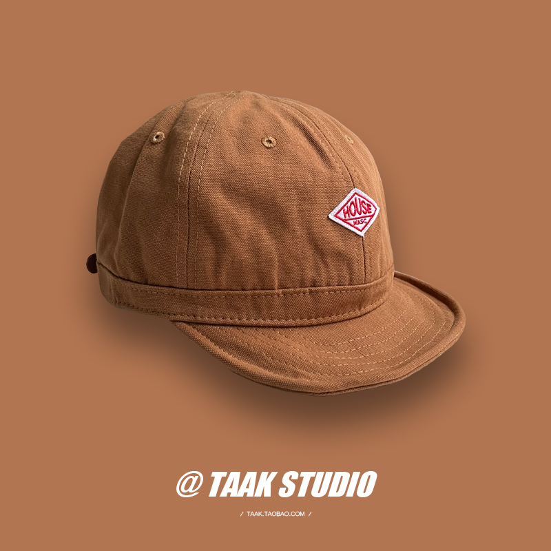 Boné de Beisebol Retrô Americano com Aba Curta Unissex Estilo Streetwear Moderno para Homens e Mulheres - Boné Lavado para Jo...