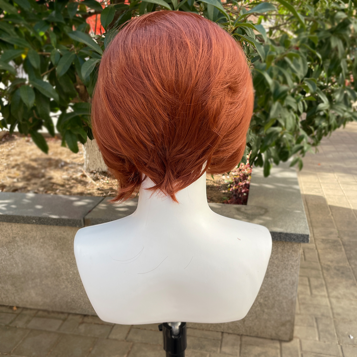 Coppe Brown Short Bob Cut Synthetic Lace Front Wigs for Men Cosplay Wigs for Women Natural Hairline Glueless 13x4 Lace Front Wig