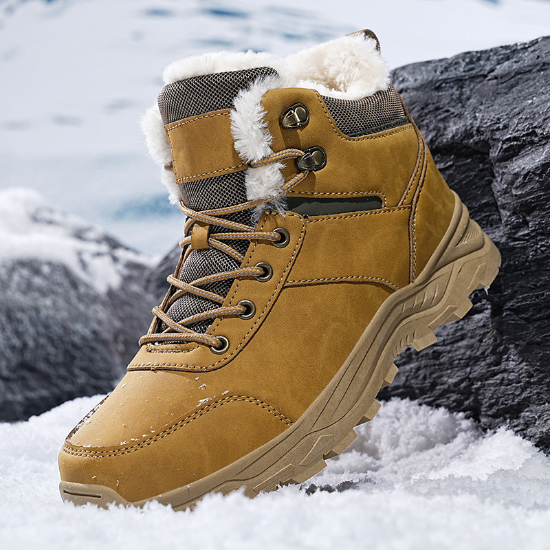 Botas de hombre 2025, nuevas zapatillas de invierno, zapatos cálidos para hombre, zapatillas de deporte de felpa antideslizantes impermeables, zapatos tenis para hombre, botas, zapatillas de deporte para hombre de invierno