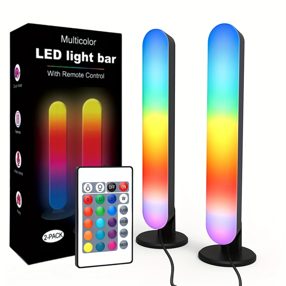 RGB ピックアップライト音楽リズムライトアップグレード USB 充電式モデルクリスマス装飾デスクトップ RGB ライトバー音楽リズム