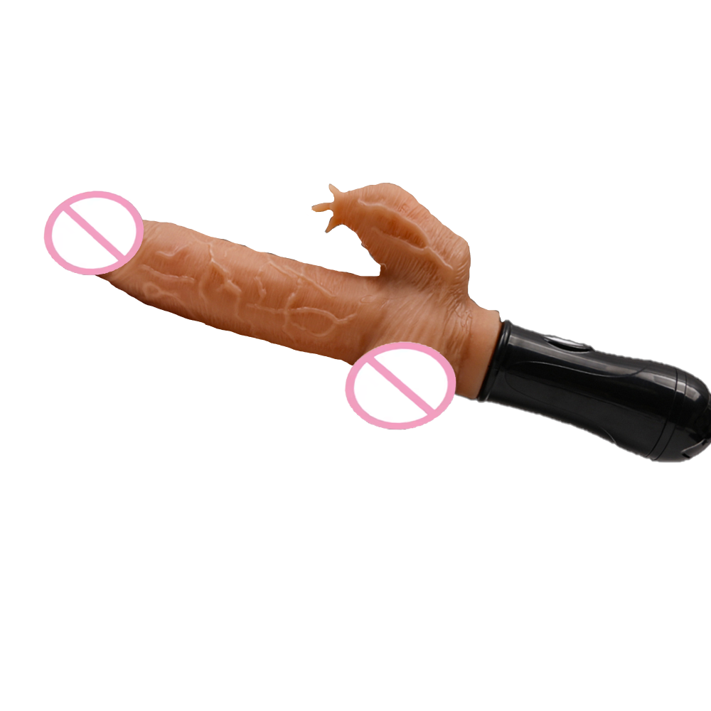 Vibromasseur télescopique portable chauffant pour stimulation du pénis, du point G et du clitoris, jouet sexuel pour femmes