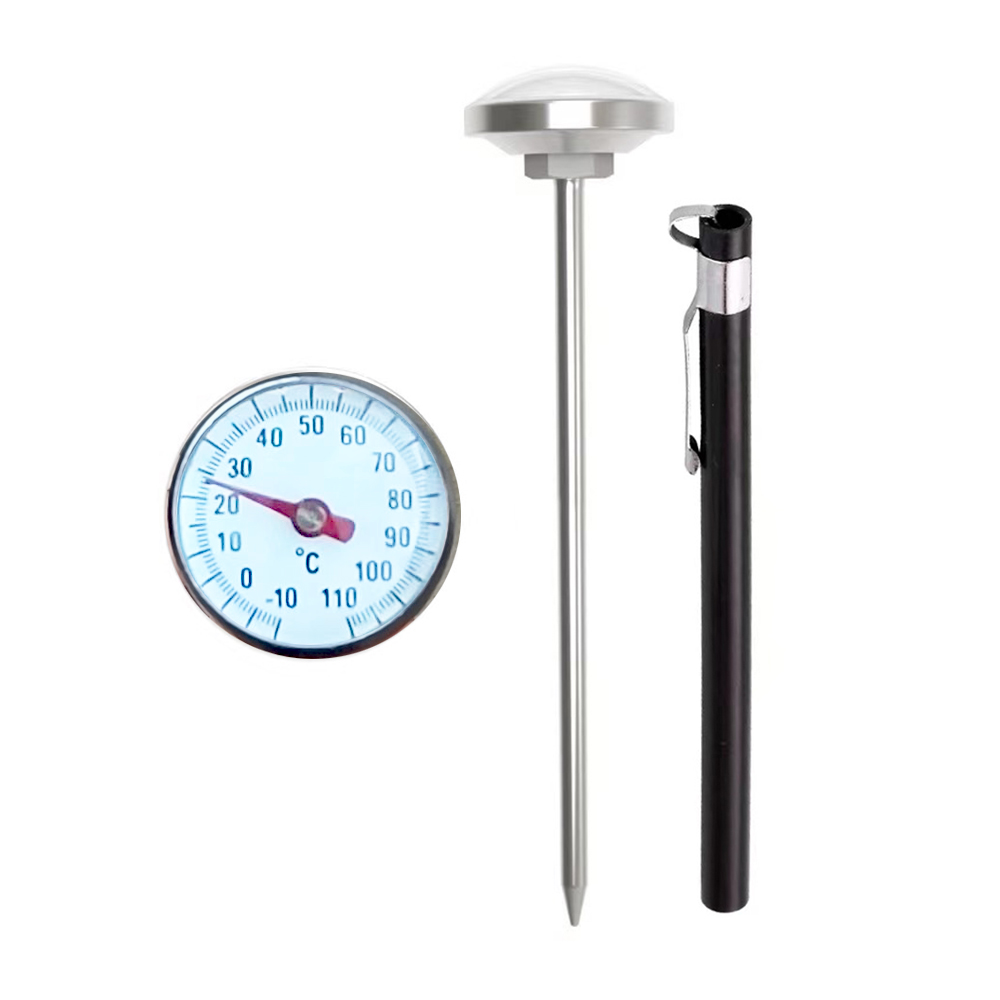 -10 ° C ~ 110 ° C – thermomètre pour cafetière avec support noir, bouteille de lait pour aliments liquides, thermographe, température de l'eau, huile, capteur de viande pour frire