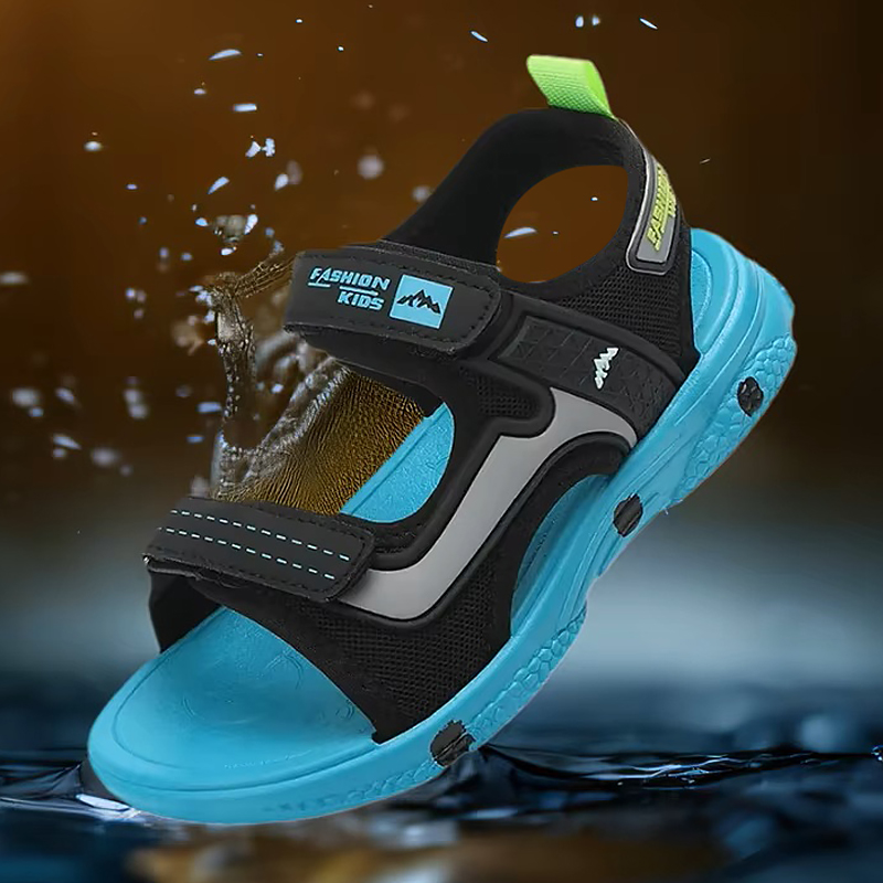 Verão crianças meninos sandálias de couro sapatos crianças plana criança sapatos de praia esportes macio antiderrapante casual criança sandalias para meninas