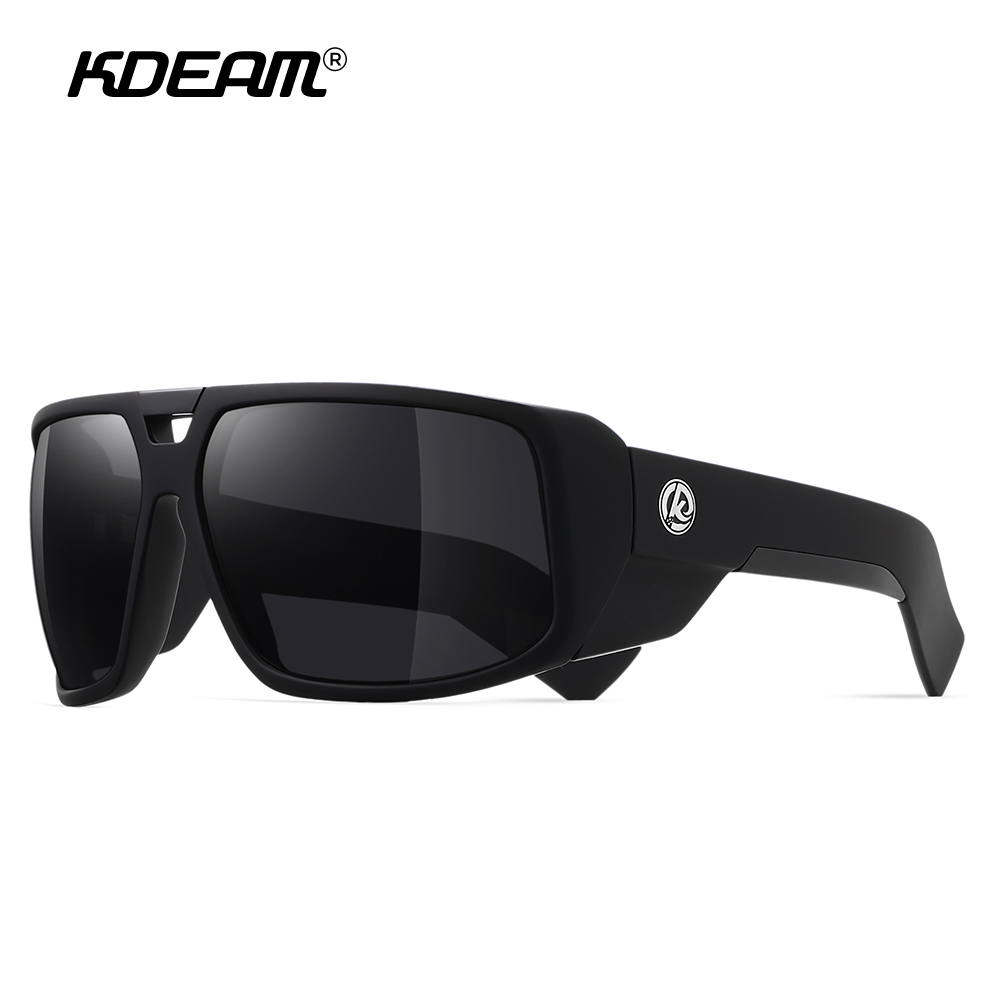 KDEAM Muscle Car Styling e prestazioni seriche Occhiali da sole polarizzati da uomo Occhiali da ciclismo sportivi Caratteristiche Robusta cerniera a 5 barili