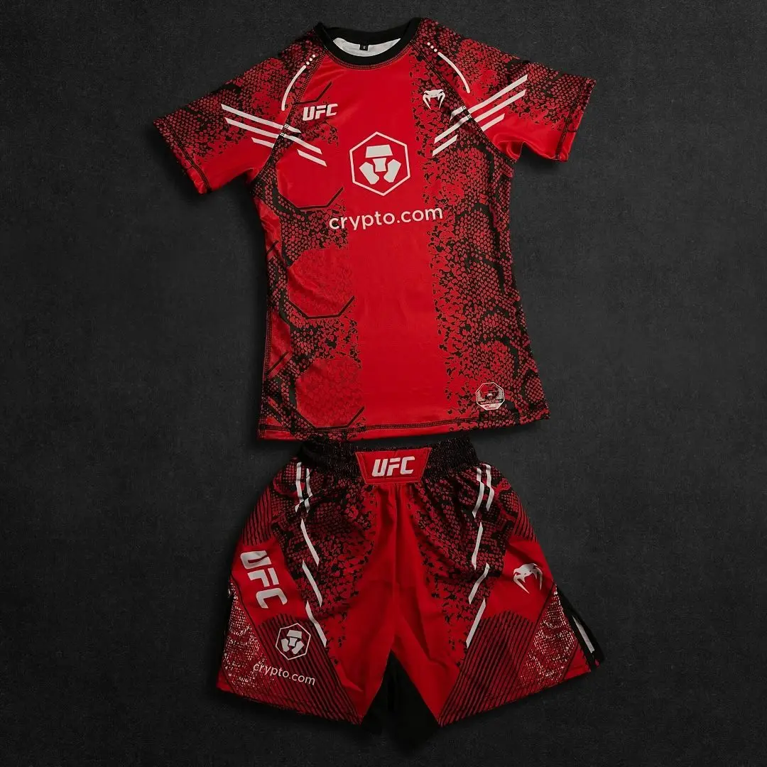 Ufc nova gaiola octogonal luta noite mma masculino e infantil solto respirável velocidade de secagem boxe treinamento esportes conjunto