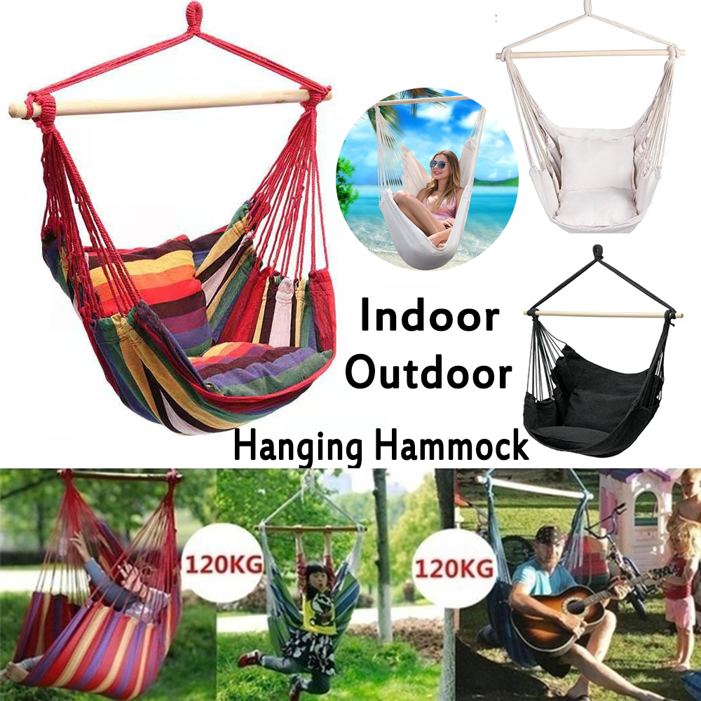 Indoor Hause Schlafzimmer Camping Seil Bett Garten Hängen Stuhl 120 KG Hängematte Schaukeln Hängematte Stuhl Schaukel Sitz Hängen Hängematte
