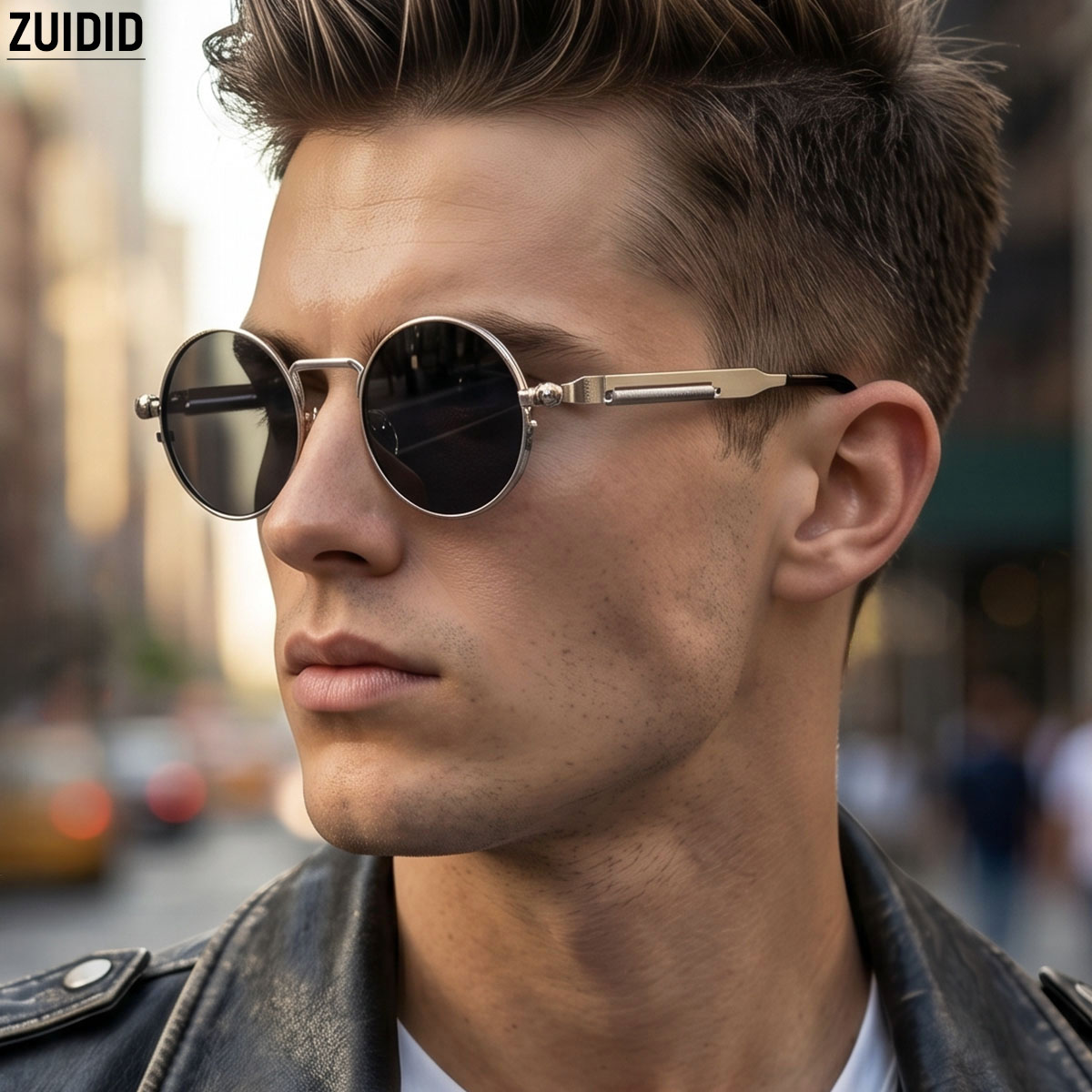 Lunettes de soleil rondes Steampunk pour hommes, protection UV400, style punk, vintage, luxe, dropshipping, Gafas De Sol, Lunette De Soleil