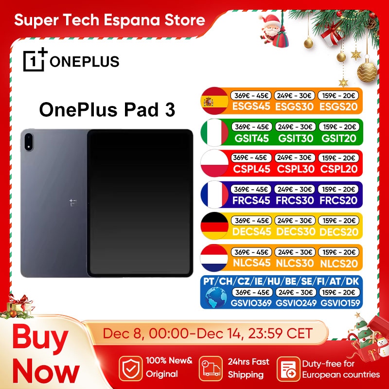 Globalna wersja tabletu OnePlus Pad 3 Snapdragon 8 Elite 13,2-calowy wyświetlacz 144 Hz Rozdzielczość 3,4 K 8 głośników Wi-Fi 7 Android 15
