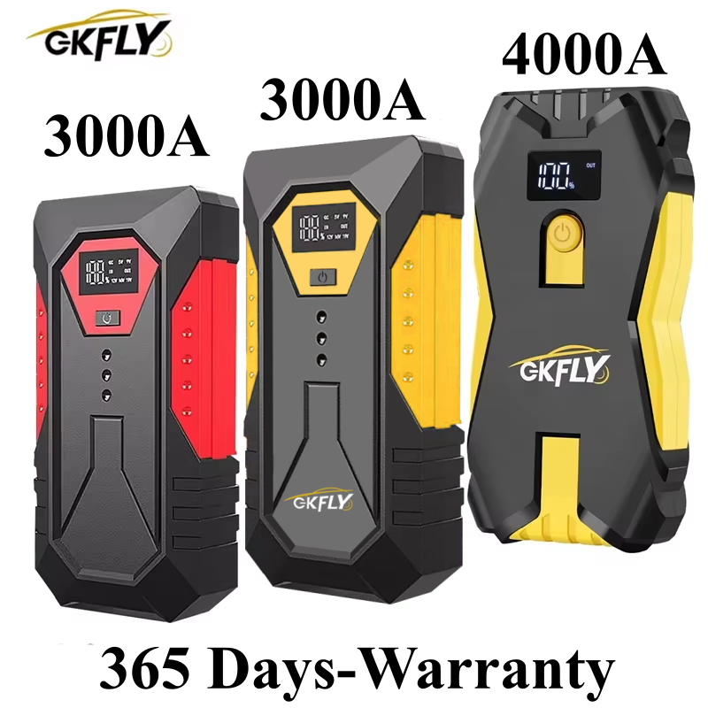 GKFLY 3000A de alta capacidad 59.2Wh 12V arrancador de batería dispositivo de arranque portátil cargador de coche banco de energía para refuerzo de batería de coche