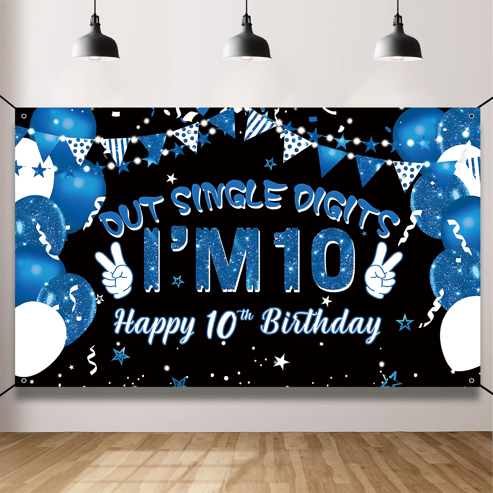 10. Geburtstag Dekorationen Frieden aus einstelligen ich bin 10, alles Gute zum 10. Geburtstag Banner zweistellige Geburtstags feier Lieferungen