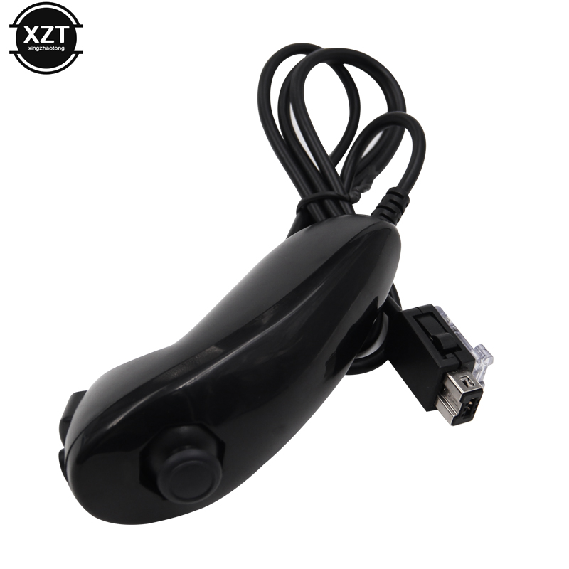 Игровой контроллер с левой ручкой для Nintendo Wii Nunchuck, контроллер с изогнутой ручкой Nunchuk для Wii, аксессуары для геймпада