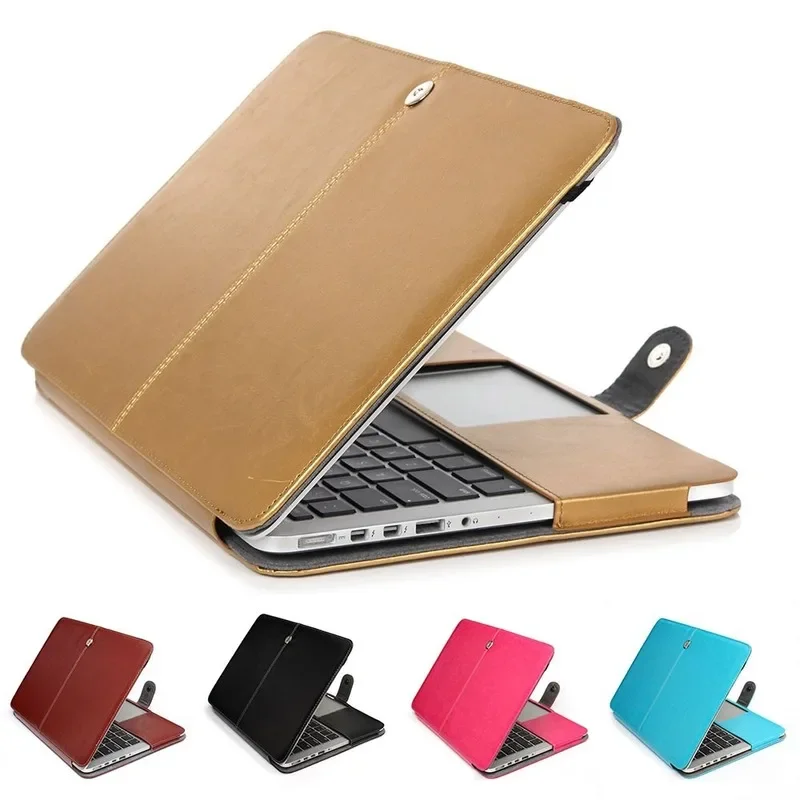 Skórzana torba na laptopa MacBook Air 13 13.3 13.6 Retina M2 Mac Book Pro 14 cali 2022 Folio Pokrowiec Akcesoria