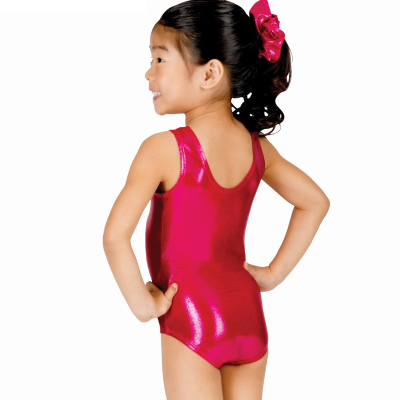 Sparkly Metallic Spandex Leotards para Meninas, Ginástica Sportswear, Brilhante Traje De Dança, Performance De Palco, Competição, Crianças