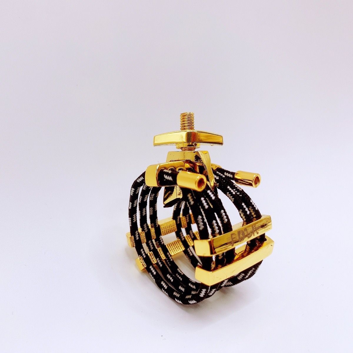 Professional alto / soprano / tenor saxophone jute cord binding silver stone template vintage wire clip woodwind accessory