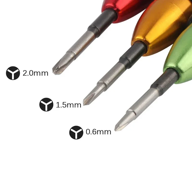 For Samsung Gear S3 Smart Watch Repair Y-Tip 0.6mm 1.5mm 2.0mm Tri-Blade Screwdriver for Nintendo Switch JoyCon for iPhone
