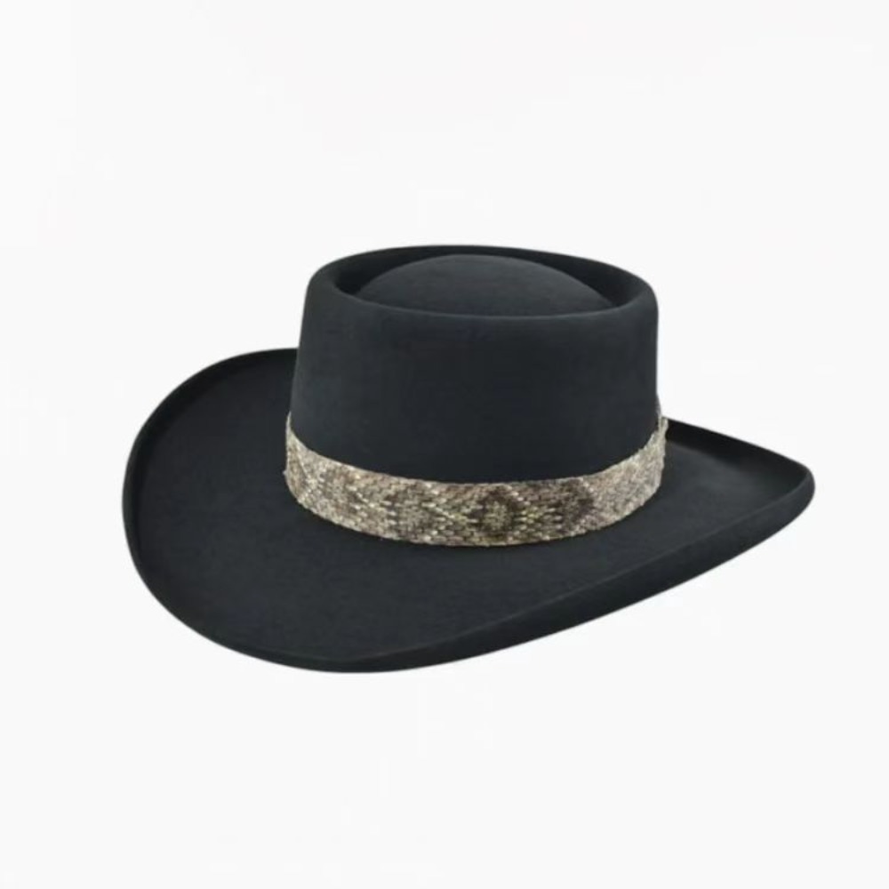 Topi Felt Domba Atas Topi Felt Domba Warna Solid Pria dan Wanita Dekorasi Pita Topi Felt Wol Murni