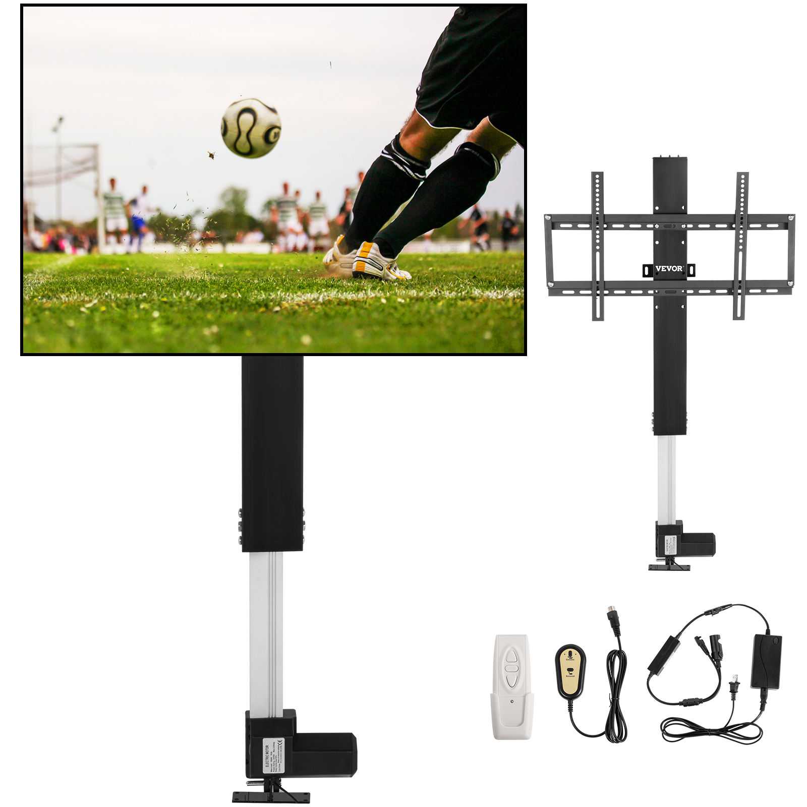SucceBuy Fernbedienung für TV-Lift, motorisierter Schrank, TV-Halterung, elektrischer Stellantrieb, Hebesäule, Gleichstrommotor, höhenverstellbar, Plasma-LCD
