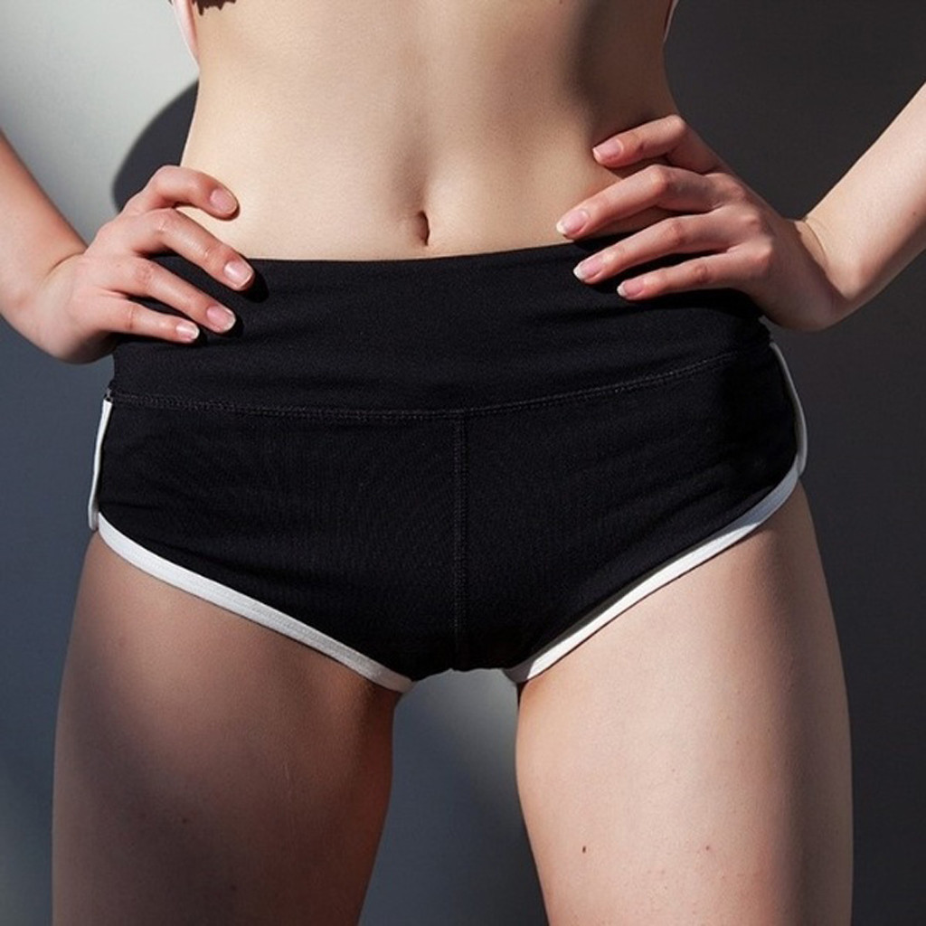 Novas mulheres esportes shorts design apertado cor sólida elástico calcinha de yoga secagem rápida verão moda fina ginásio leggings