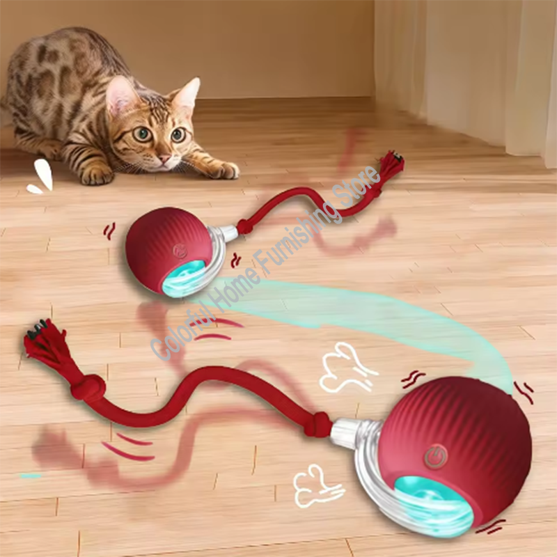 Bola interactiva inteligente para gatos, duradera y fácil de limpiar, juguetes inteligentes para evitar obstáculos para perros y mascotas