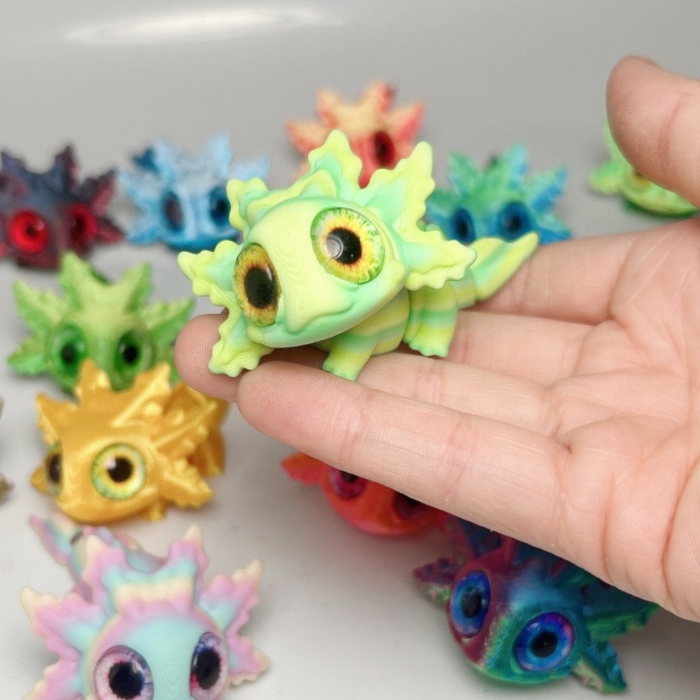 3D печать фигурки саламандры игрушки животных многошарнирная подвижная имитация глаз аксессуары для дома детский подарок украшение для гостиной