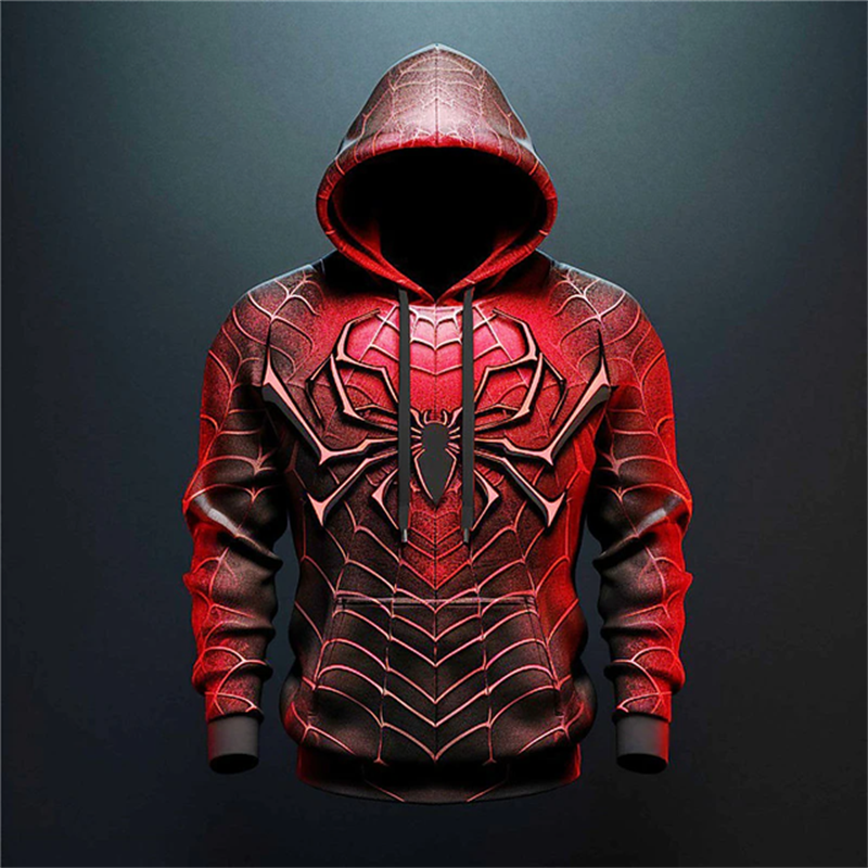 Moda outono sweatshirts para homens impressão 3d padrão aranha lazer cosplay oversized hoodie hip hop tendência harajuku streetwear