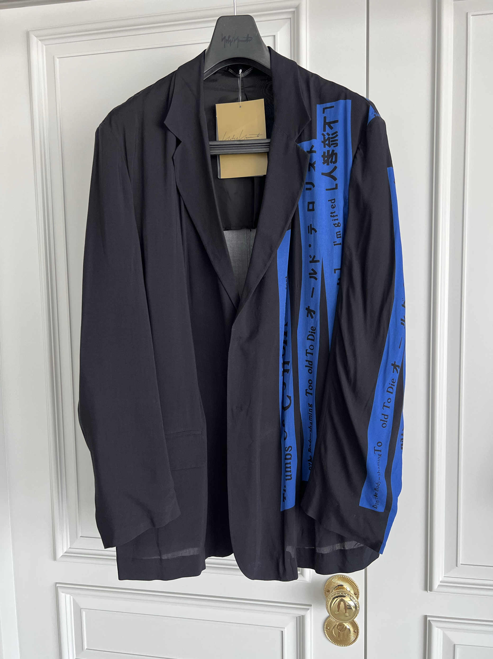 Kurtka TOP-YAMAMOTO Original Design Blue Scripture Discharge, cienka kurtka
