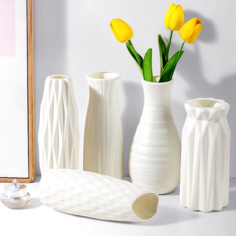 1pc vaso de plástico nórdico simples pequeno vaso de flores frescas garrafa de armazenamento para flores sala estar moderna decorações para casa ornamentos