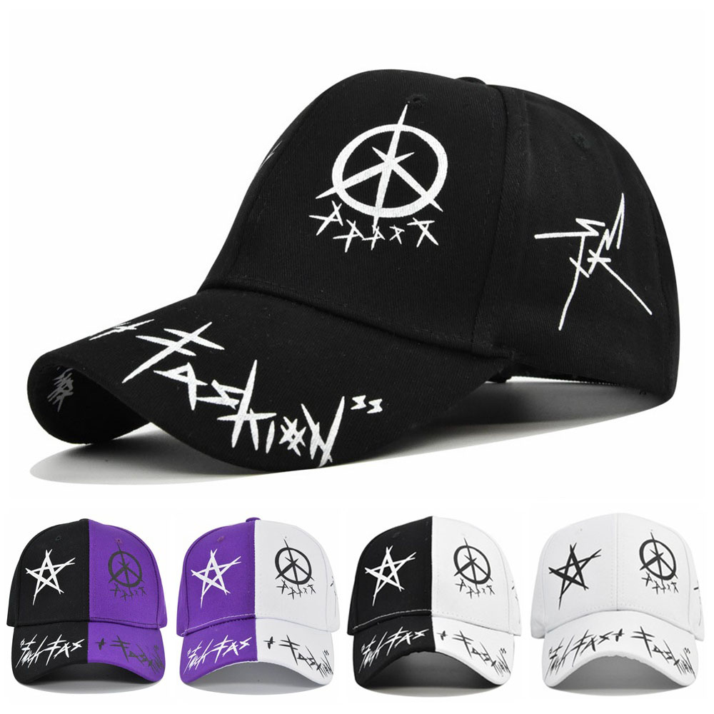 Berretto da Baseball con lettera Graffiti Sun Hip Hop Cap visiera cappello uomo donna Patchwork Snapback cappello Casual cappello da papà regolabile in cotone moda