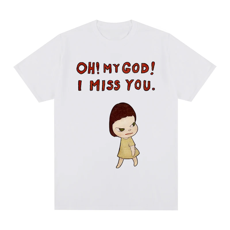 Yoshitomo Nara je vous le manque noir o cou t-shirt pré-rétréci coton hommes t-shirt nouveau t-shirt femmes hauts